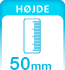 Tavle Hoejde 50mm