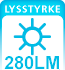 Tavle Lysstyrke 280 lumen