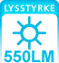 Tavle Lysstyrke 550 lumen